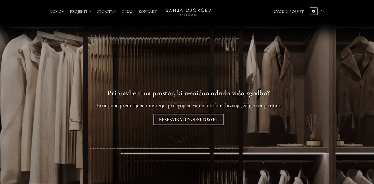 Naslovnica spletne strani sanjadjorcev.com